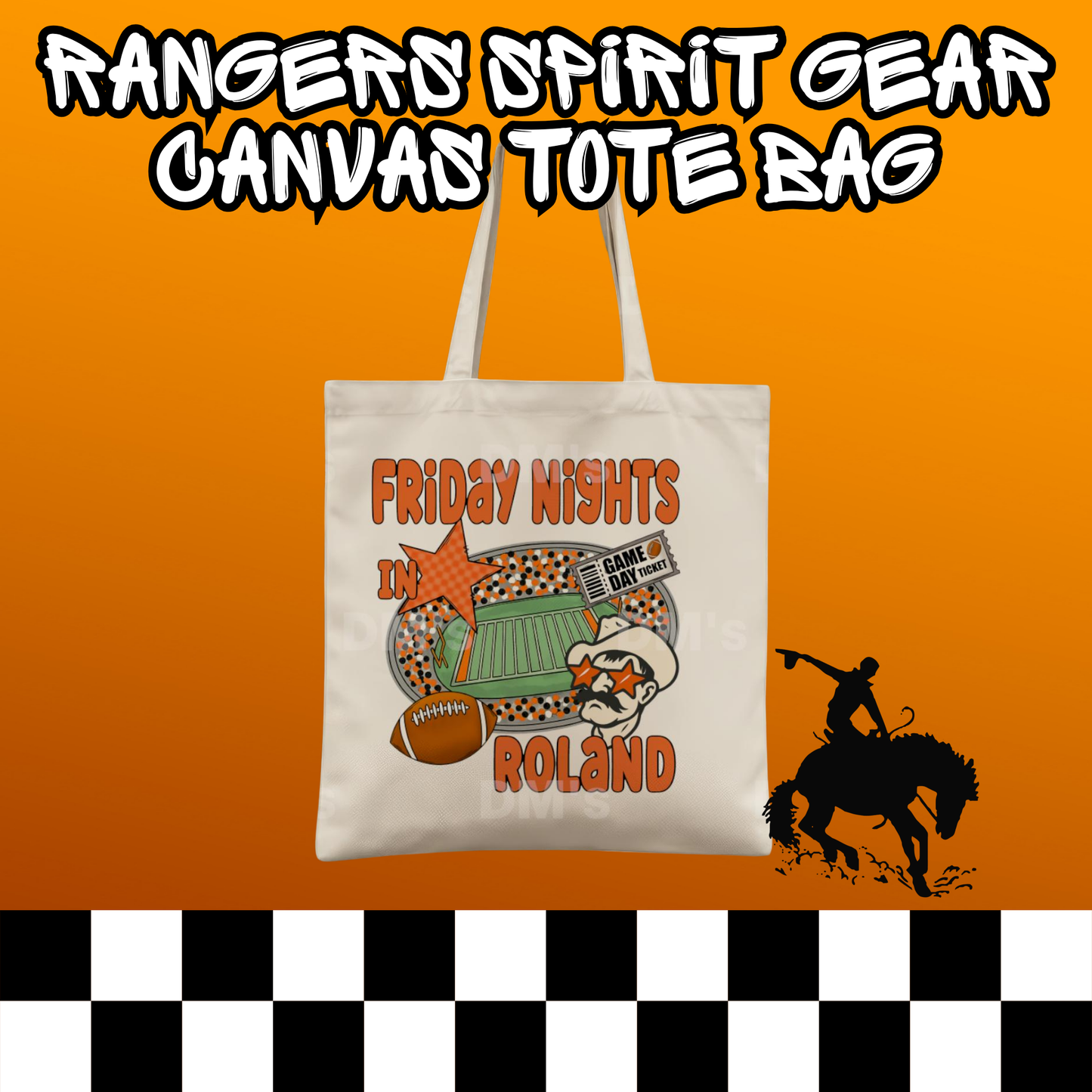 RANGERS SCHOOL SPIRIT TOTE BAG