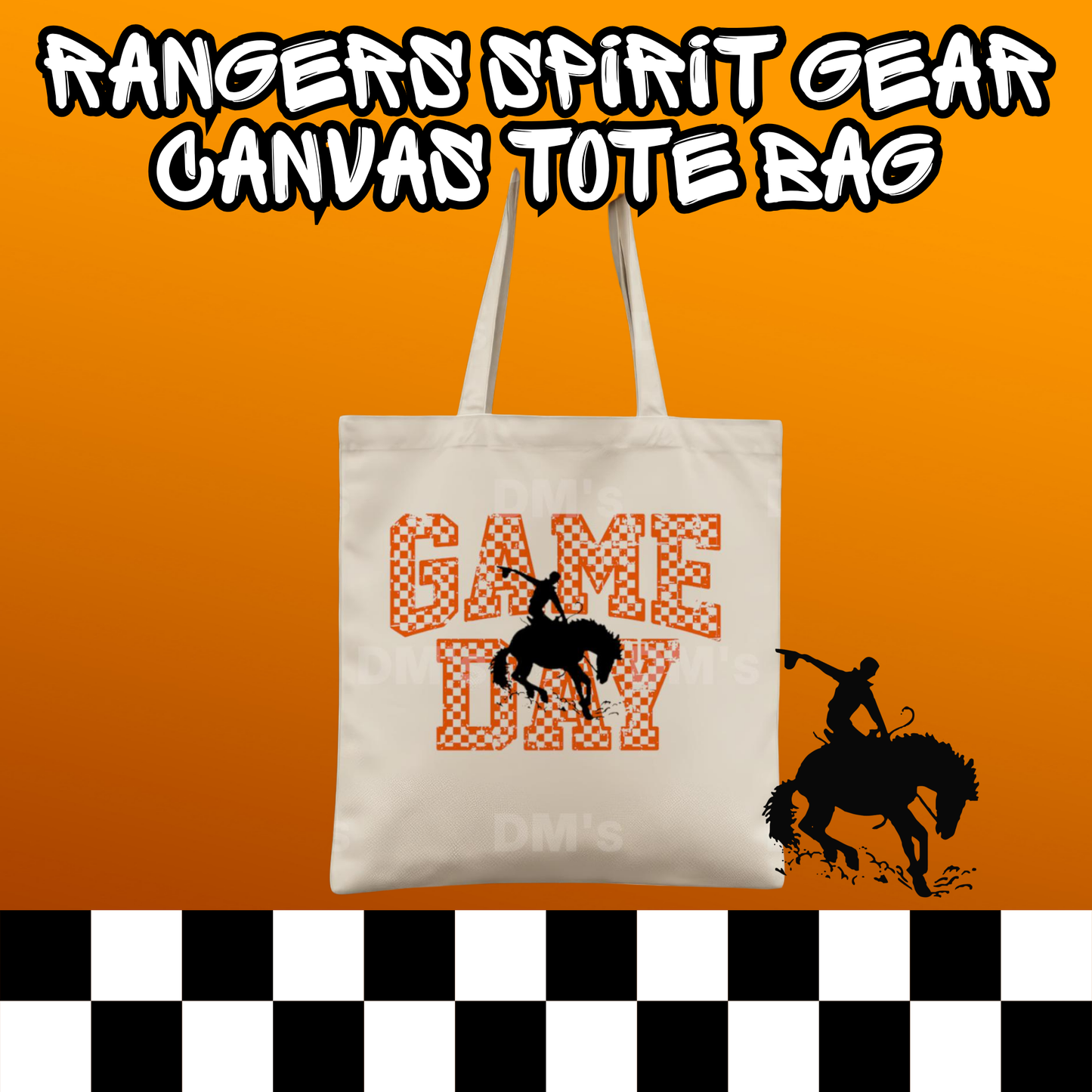 GAME DAY RANGERS SCHOOL SPIRIT TOTE BAG