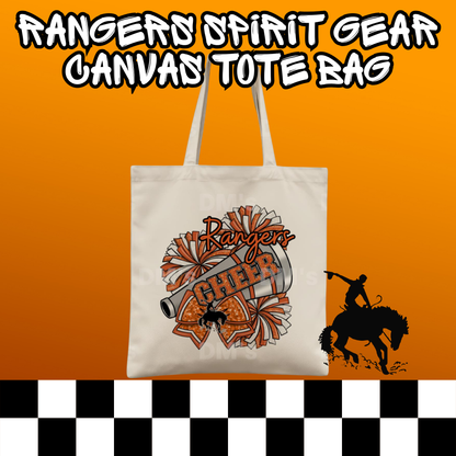 RANGERS CHEER SCHOOL SPIRIT TOTE BAG