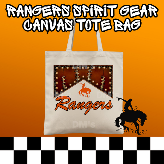 RANGERS MARQUEE SCHOOL SPIRIT TOTE BAG