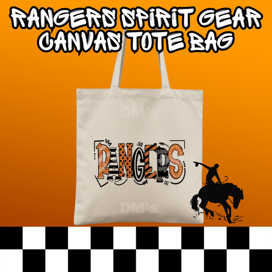 RANGERS DOODLE SCHOOL SPIRIT TOTE BAG