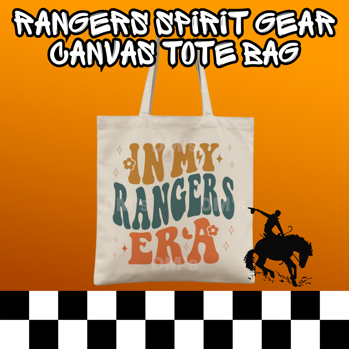 IN MY RANGERS ERA SCHOOL SPIRIT TOTE BAG