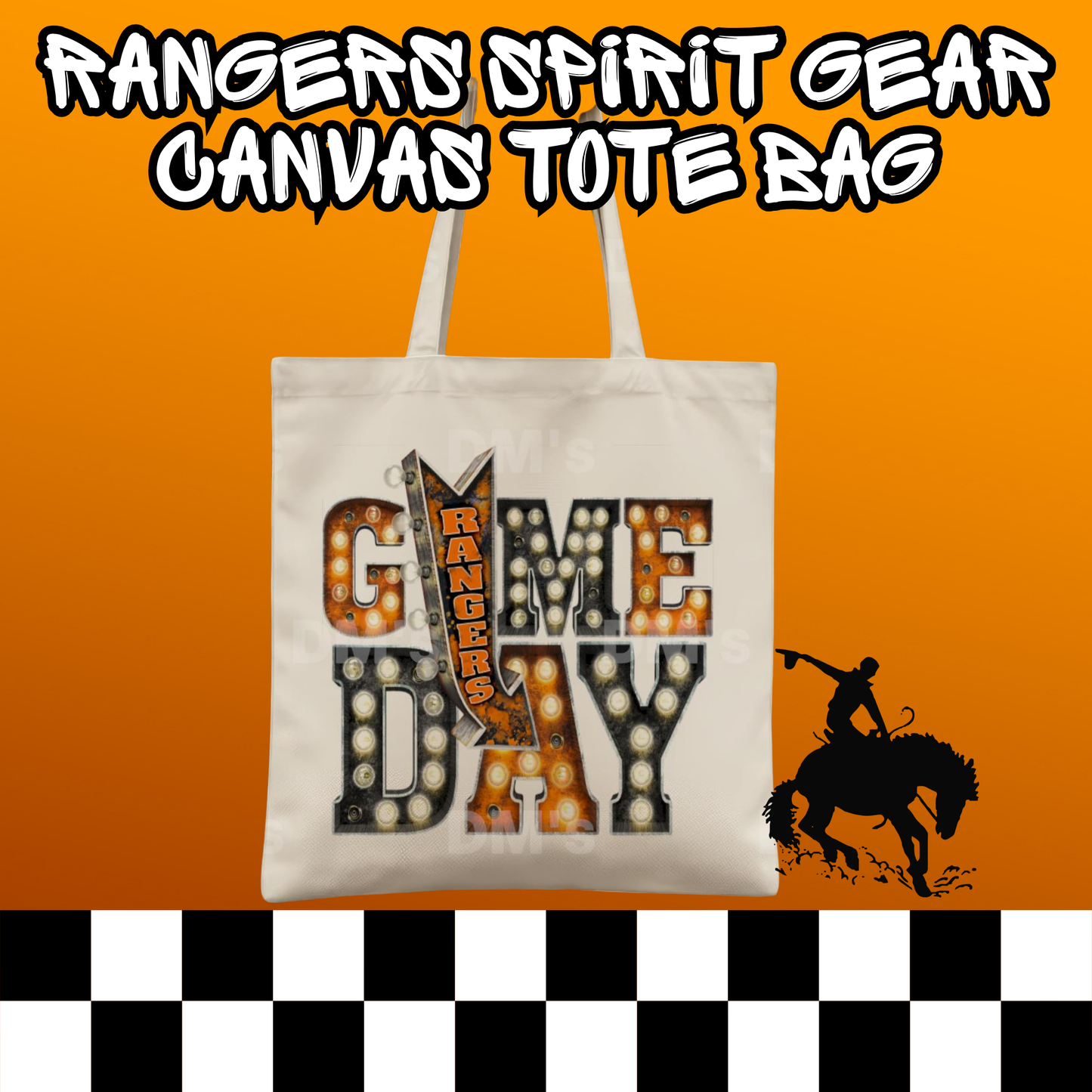 GAME DAY RANGERS SCHOOL SPIRIT TOTE BAG