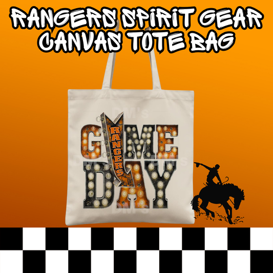 GAME DAY RANGERS SCHOOL SPIRIT TOTE BAG