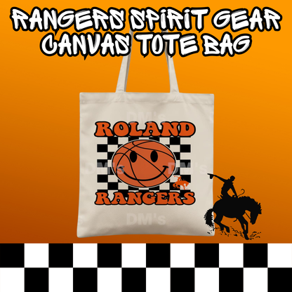 ROLAND RANGERS BASKETBALL SCHOOL SPIRIT TOTE BAG