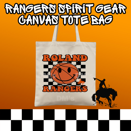 ROLAND RANGERS BASKETBALL SCHOOL SPIRIT TOTE BAG