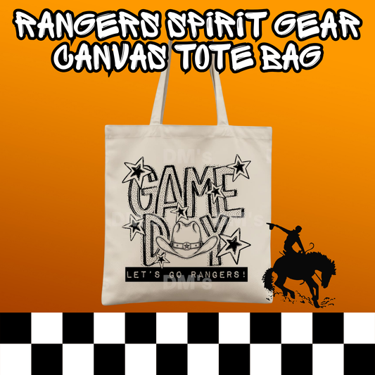 RANGERS SCHOOL SPIRIT TOTE BAG - GAME DAY LET’S GO RANGERS