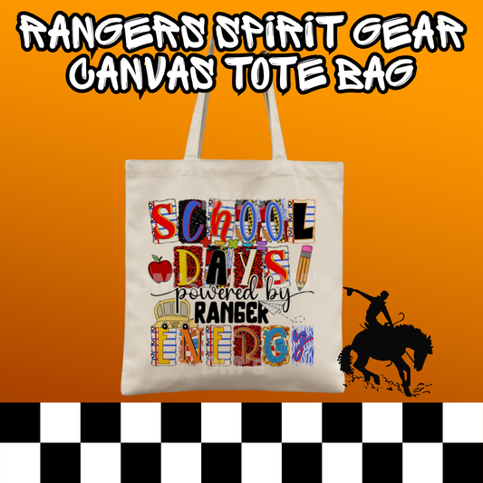 RANGERS ENERGY SCHOOL SPIRIT TOTE BAG