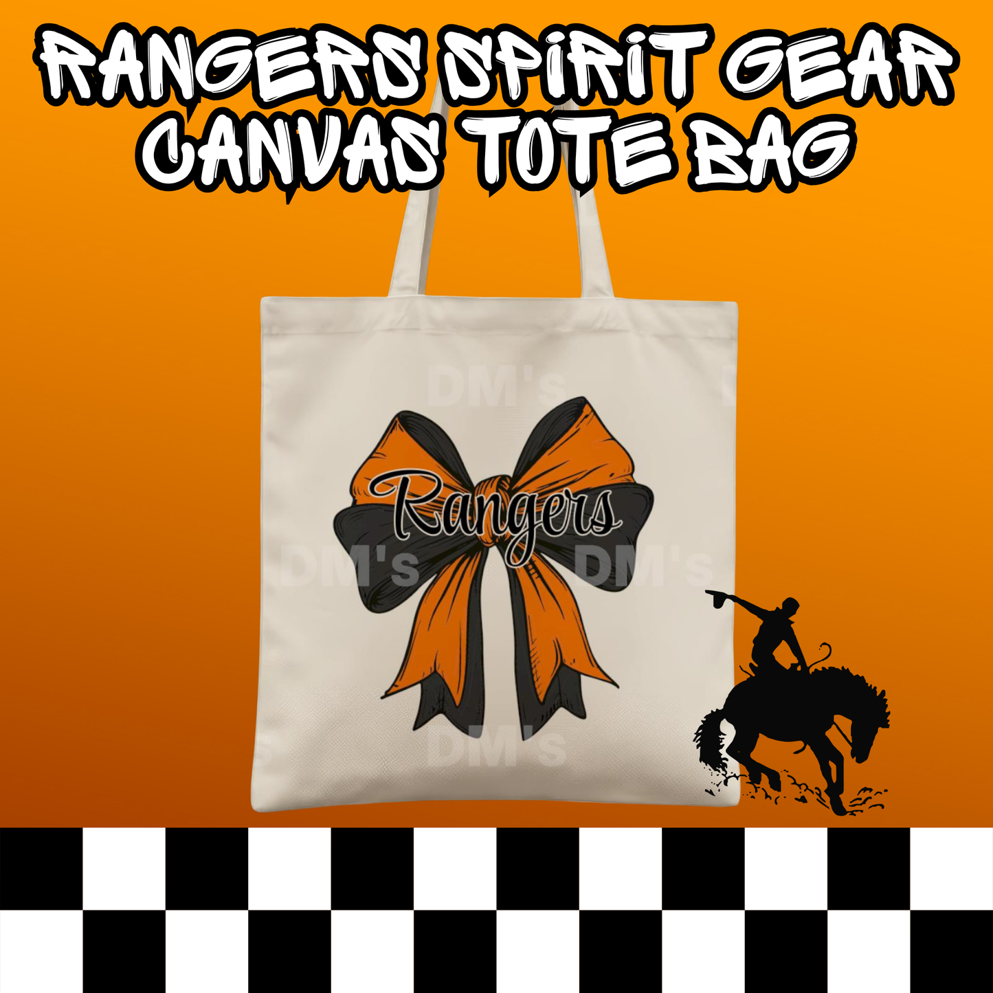 RANGERS BOW SCHOOL SPIRIT TOTE BAG