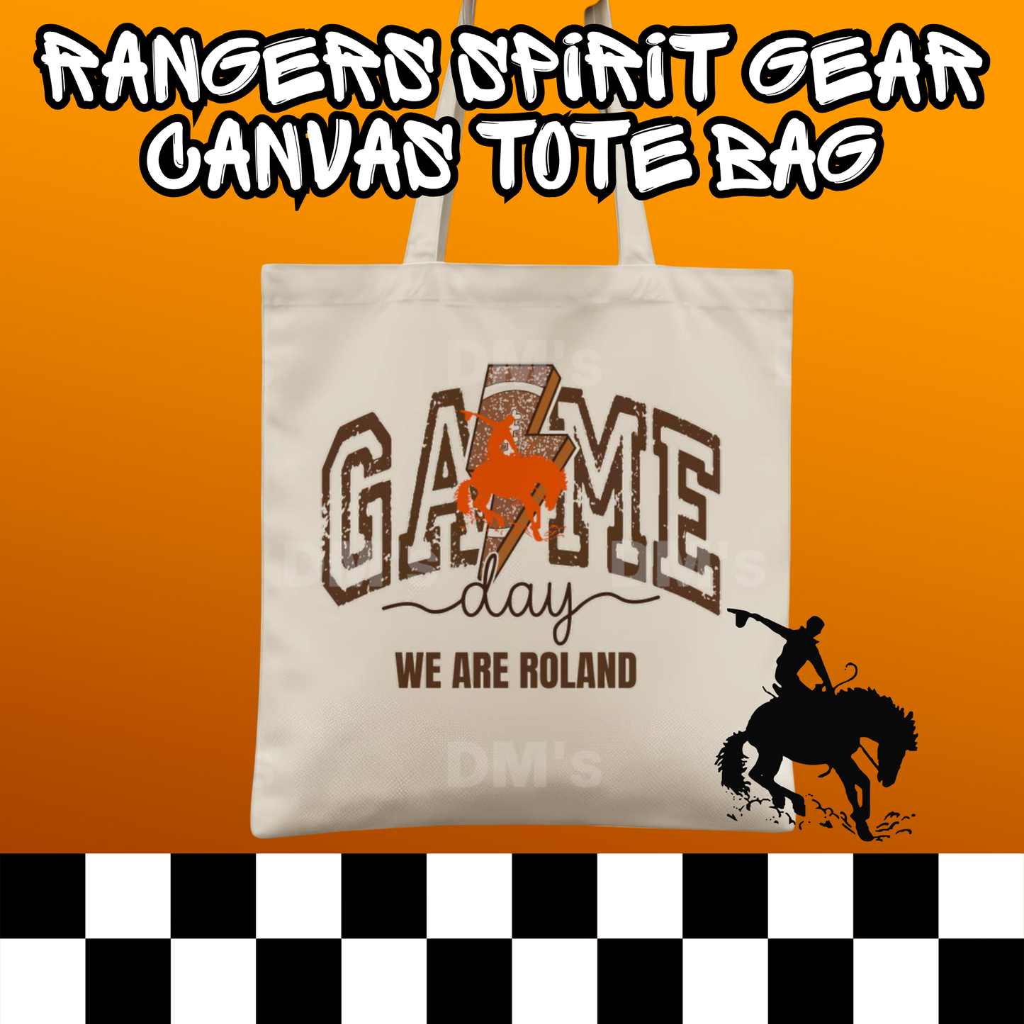 WE ARE ROLAND GANE DAY RANGERS SCHOOL SPIRIT TOTE BAG