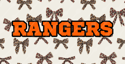 RANGERS LEOPARD BOWS LICENSE PLATE