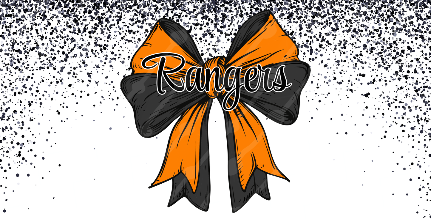 RANGERS BOW SPARKLE LICENSE PLATE
