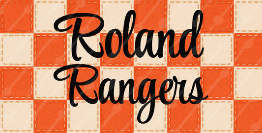 ROLAND RANGERS ORANGE CHECKER LICENSE PLATE