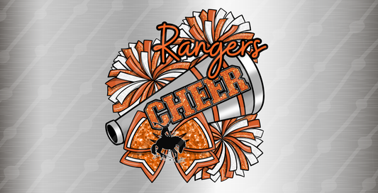 RANGERS CHEER LICENSE PLATE