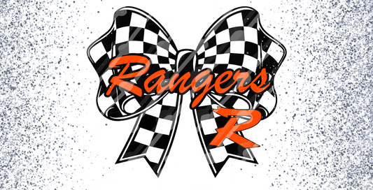 CHECKERED BOW RANGERS LICENSE PLATE