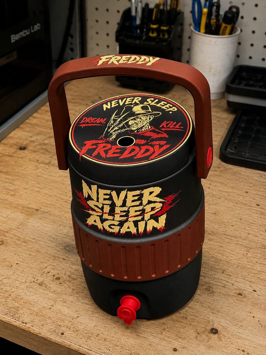 Horror Freddy Scary 12oz Standard Can Holder - Drink Sleeve Coozie Cooler