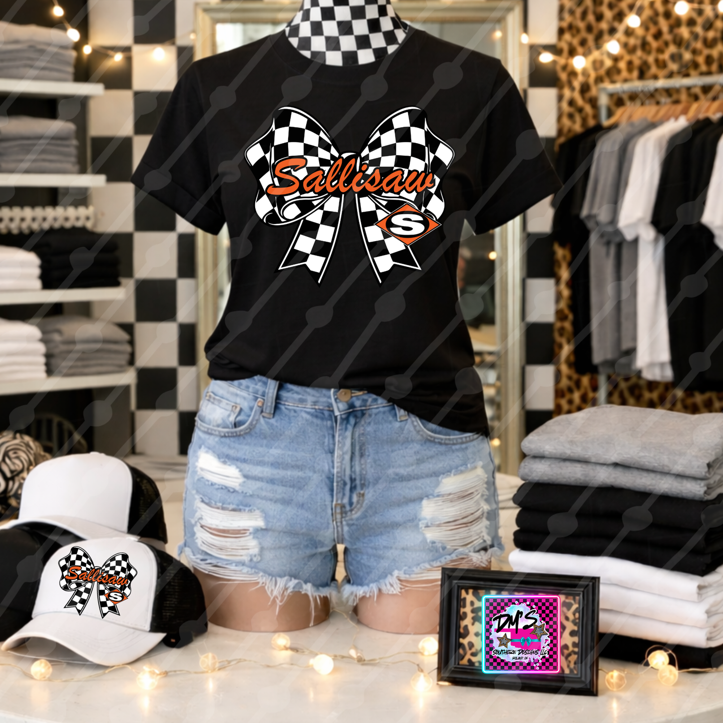 CHECKERED SALLISAW BLACK DIAMONDS BOW