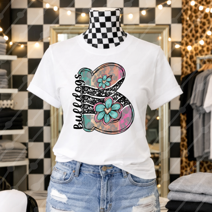 LEOPARD FLORAL B BULLDOGS