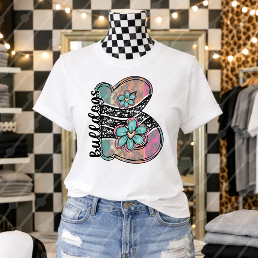 LEOPARD FLORAL B BULLDOGS
