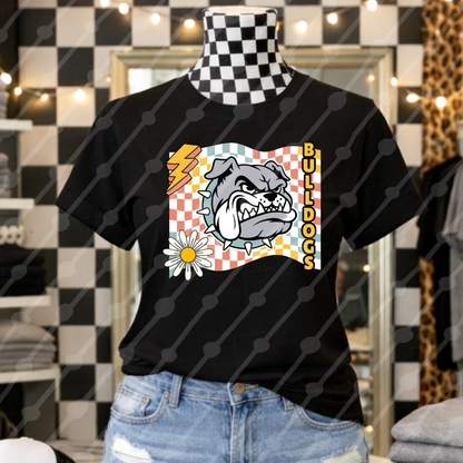 BULLDOGS CHECKERED FLORAL LIGHTNING