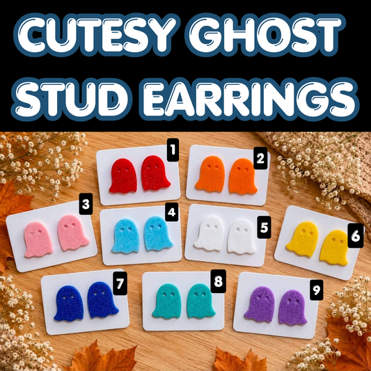 CUTESY GHOST STUD EARRINGS