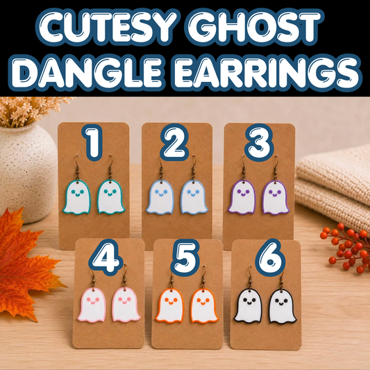 CUTESY GHOST DANGLE EARRINGS