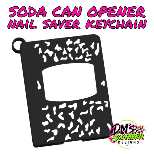 COMPOSITION PAD SODA CAN OPENER KEYCHAIN NAIL SAVER - SCHOOL THEMED