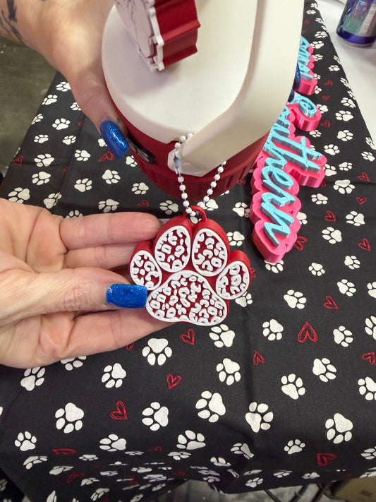 LEOPARD PAW SODA CAN OPENER KEYCHAIN NAIL SAVER