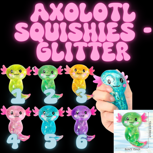 Axolotl Squishy - Glitter