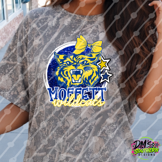 MOFFETT WILDCATS GLITTER MASCOT