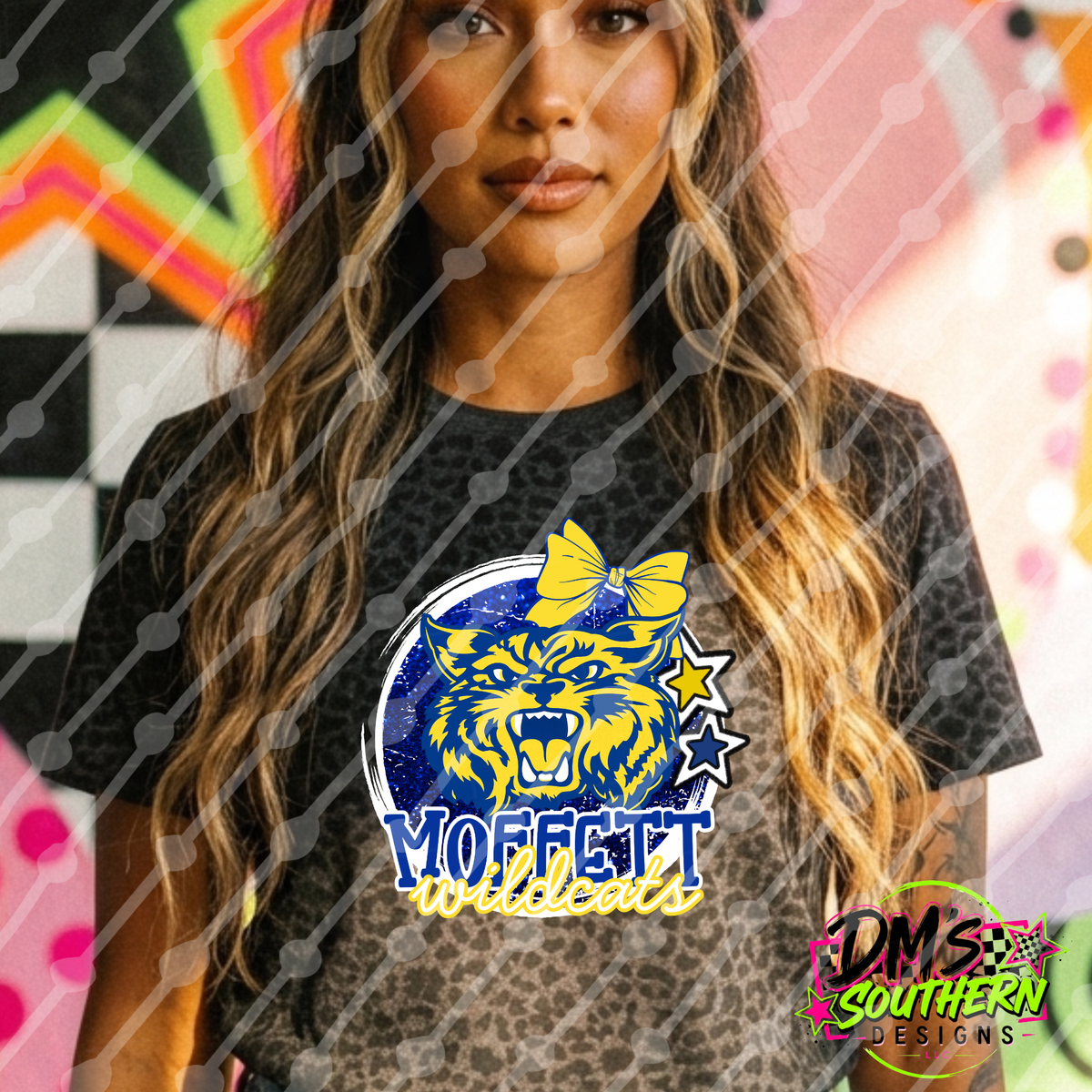 MOFFETT WILDCATS GLITTER MASCOT