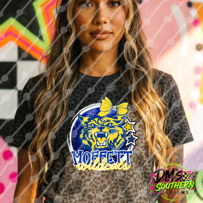 MOFFETT WILDCATS GLITTER MASCOT