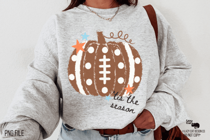 FALL FOOTBALL PUMPKIN TIS THE SEASON