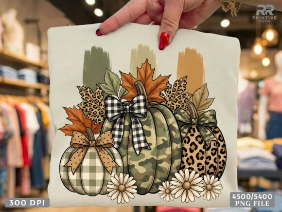 RUSTIC CAMO FALL PUMPKIN