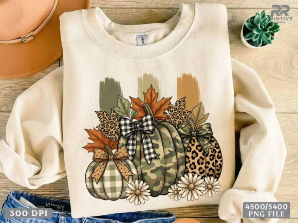 RUSTIC CAMO FALL PUMPKIN