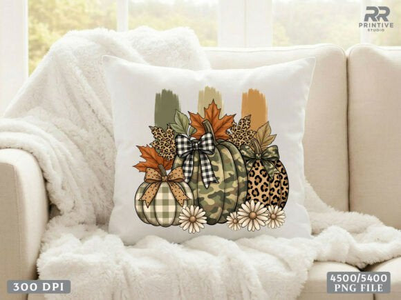 RUSTIC CAMO FALL PUMPKIN