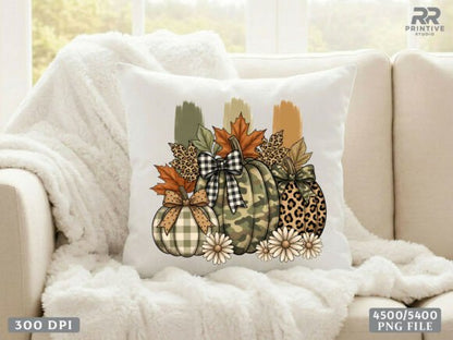RUSTIC CAMO FALL PUMPKIN