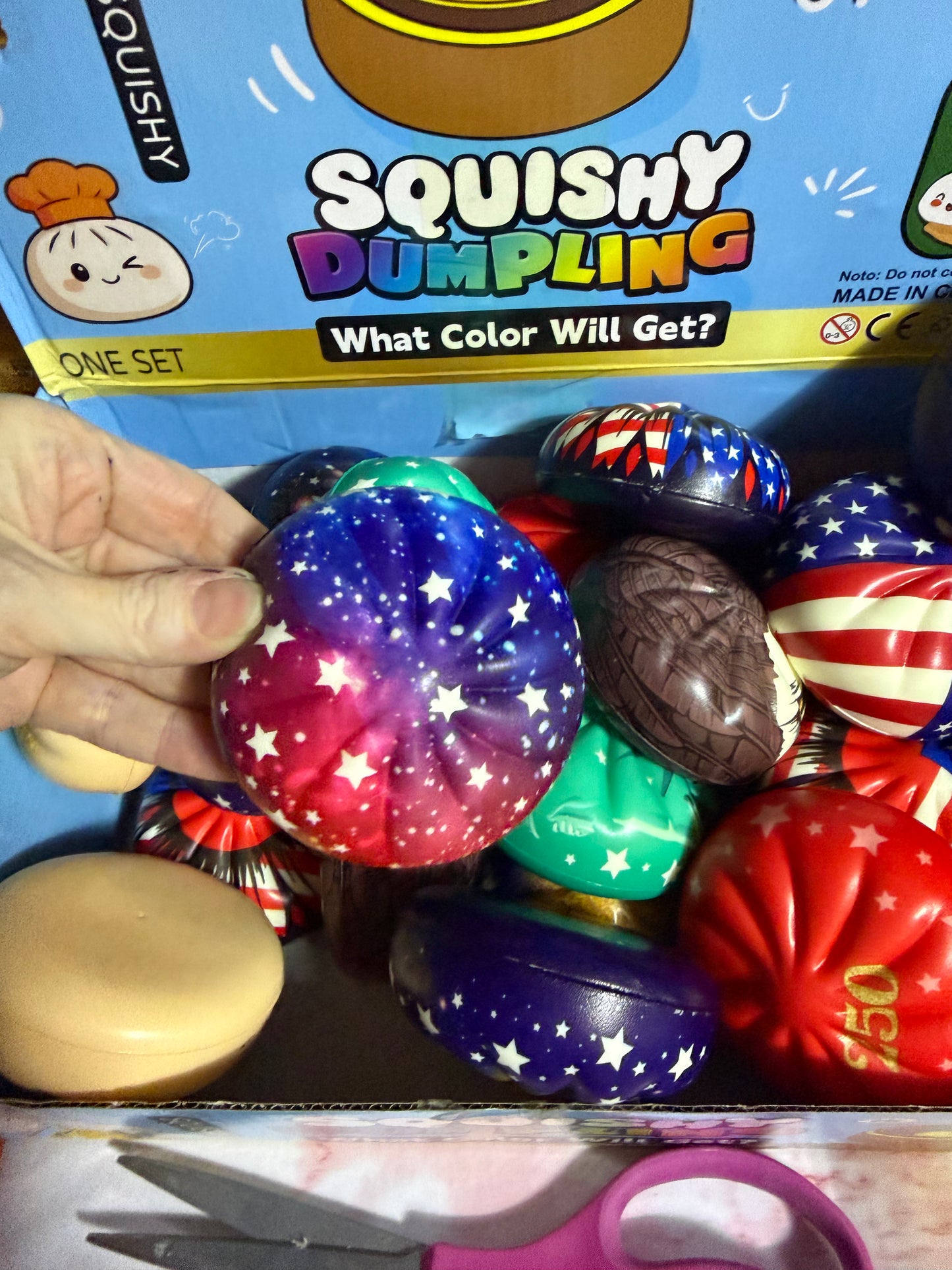 Full Size Mystery Slow Rise Dumplings Patriotic No Basket