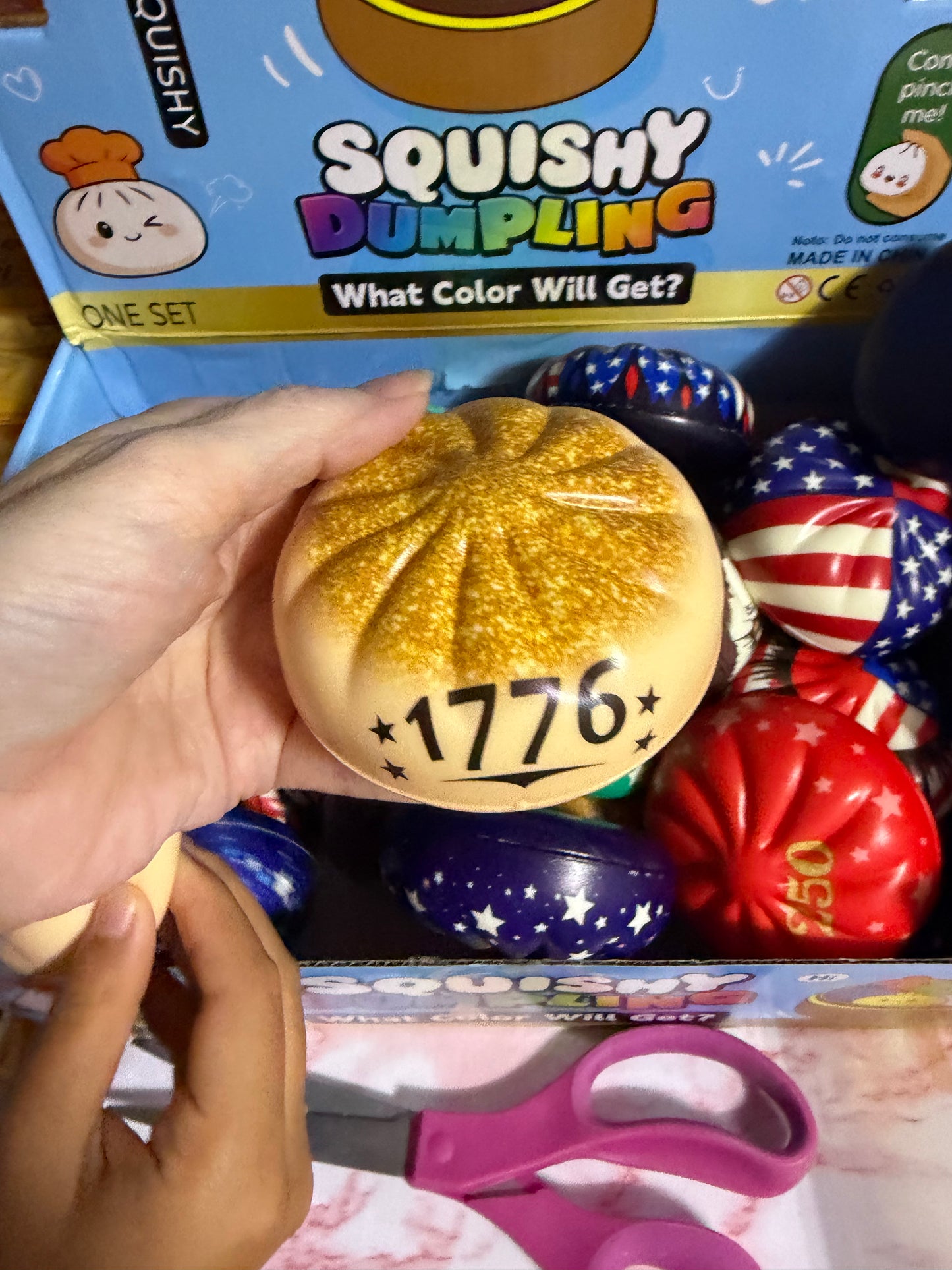 Full Size Mystery Slow Rise Dumplings Patriotic No Basket