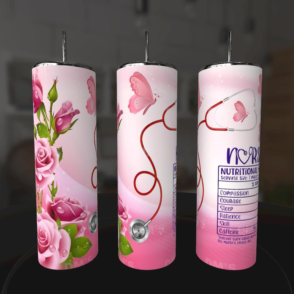 FLORAL MEDICAL TUMBLER