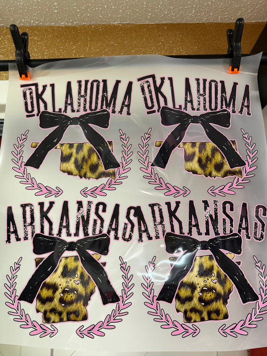 ARKANSAS & OKLAHOMA - 4 DESIGNS - PREMADE DTF BUNDLE - READY TO PRESS