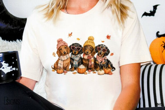 Fall Autumn Cute Dachshund Dog Lover