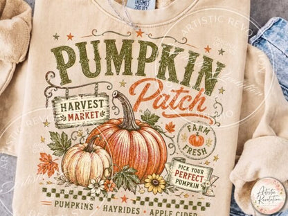 Retro Fall Pumpkin Patch