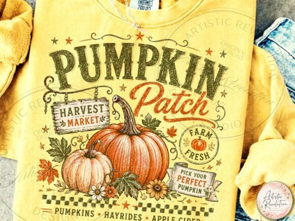 Retro Fall Pumpkin Patch
