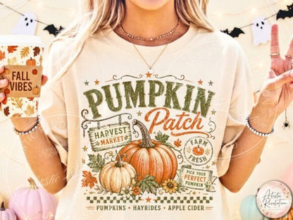 Retro Fall Pumpkin Patch