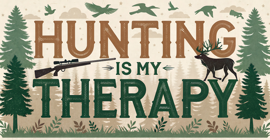 Hunting Is My Therapy License Plate