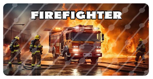 Firefighter License Plate
