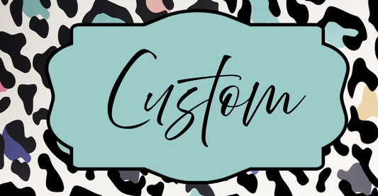 Custom Leopard License Plate