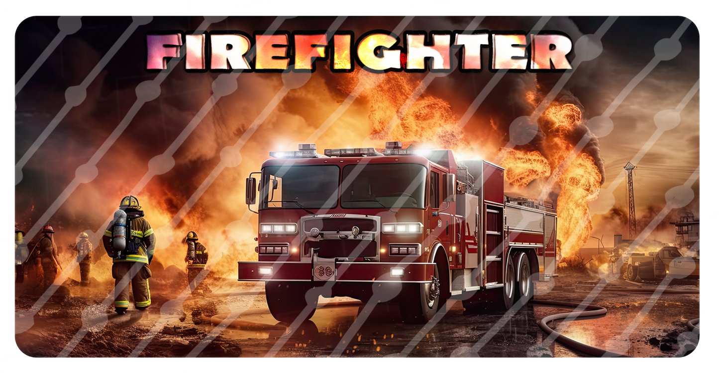 Firefighter License Plate