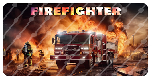 Firefighter License Plate